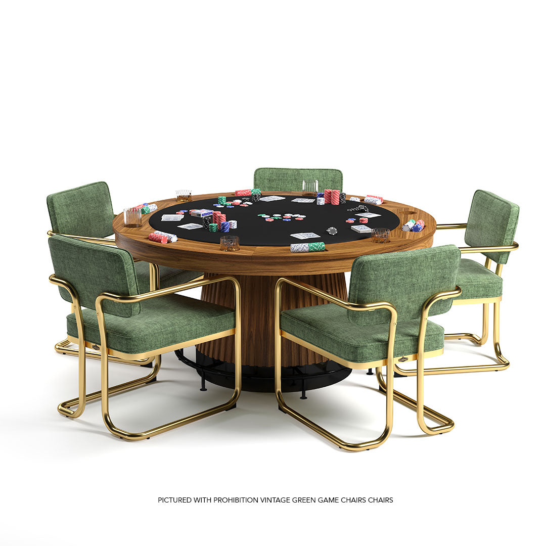 RAM Game Room Prohibition 60" Poker Table - Walnut