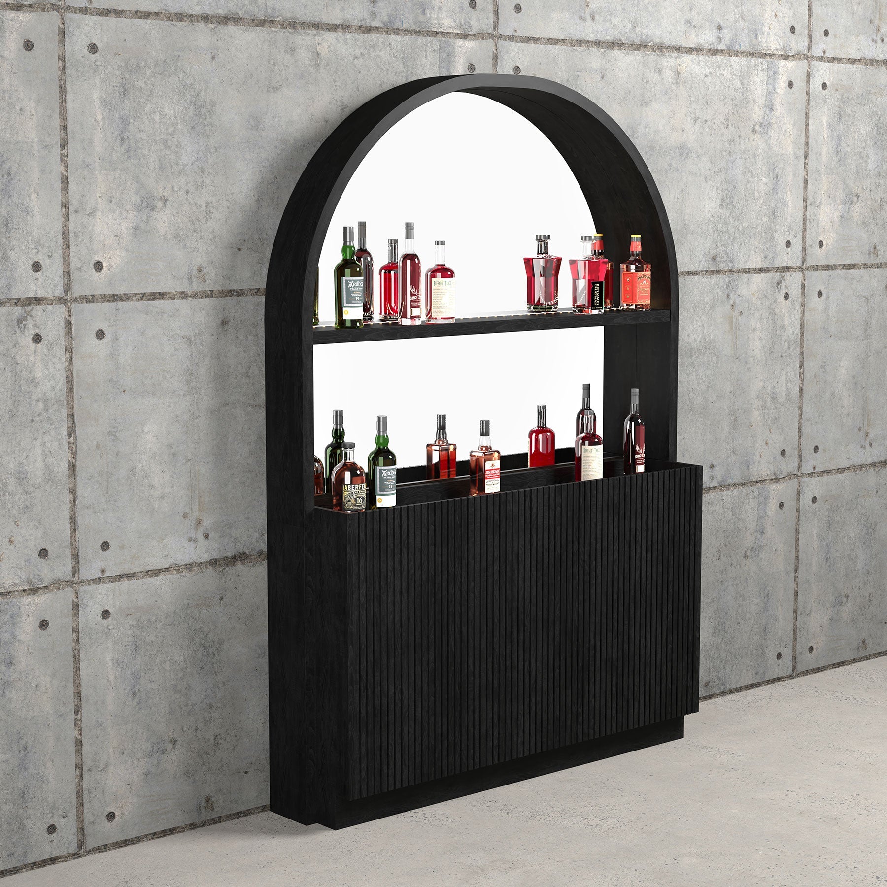 RAM Game Room Prohibition Back Bar - Black