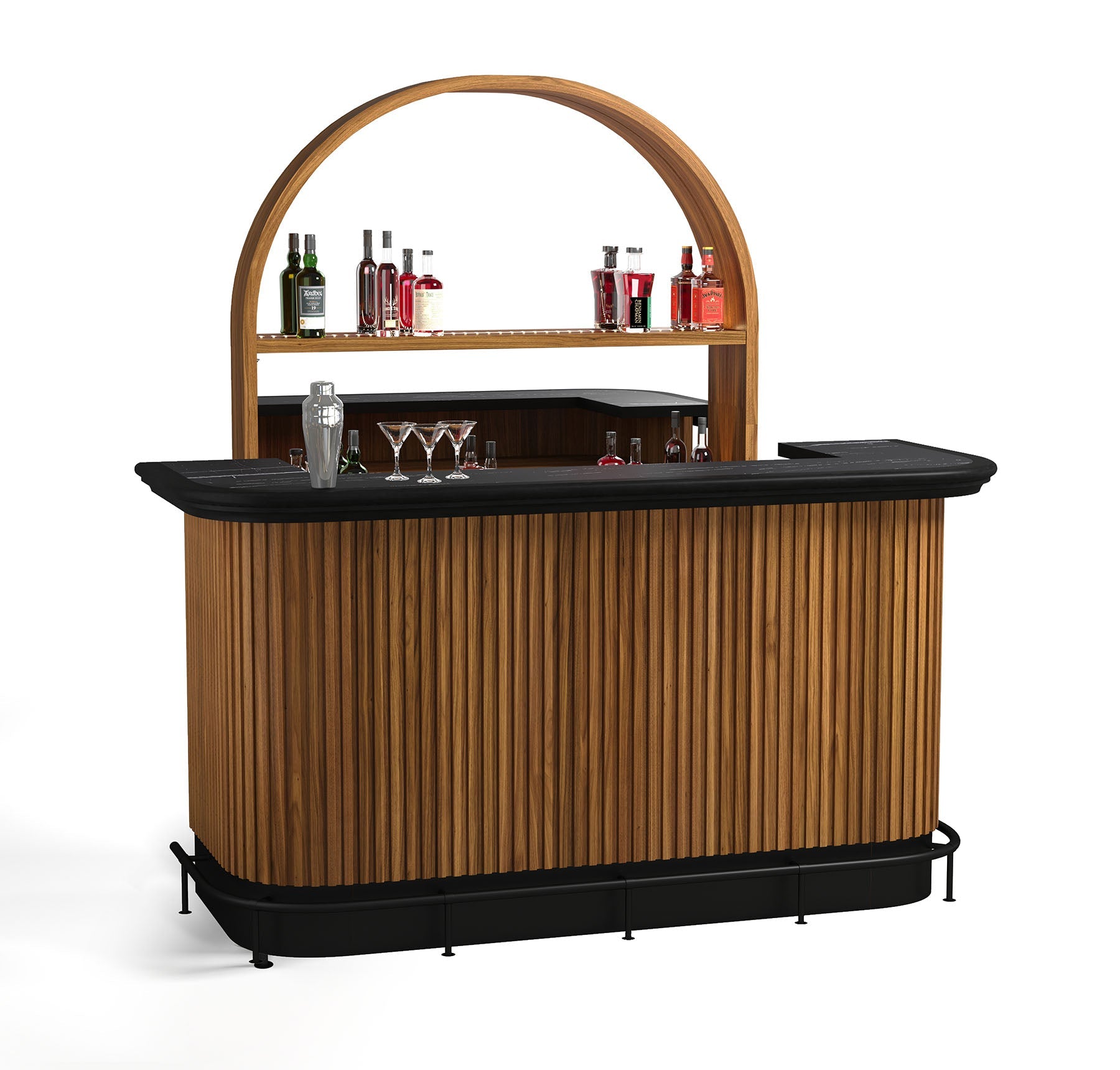 RAM Game Room Prohibition 84" Cocktail Bar - Walnut