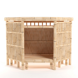 Bamboo cabinet with a white background