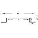 RAM Game Room 60" Bar - Slate