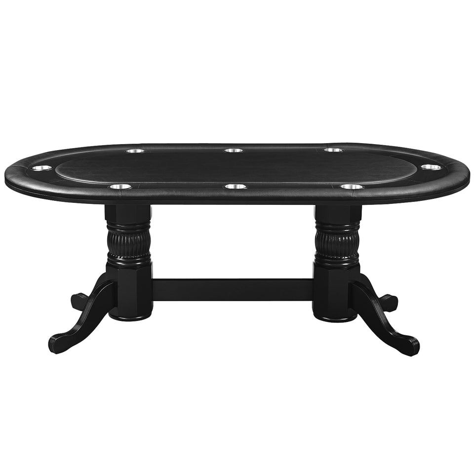 RAM Game Room 84" Texas Hold'em Game Table with Dining Top - Black