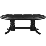 RAM Game Room 84" Texas Hold'em Game Table with Dining Top - Black