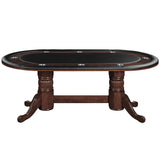 RAM Game Room 84" Texas Hold'em Game Table with Dining Top - Cappuccino