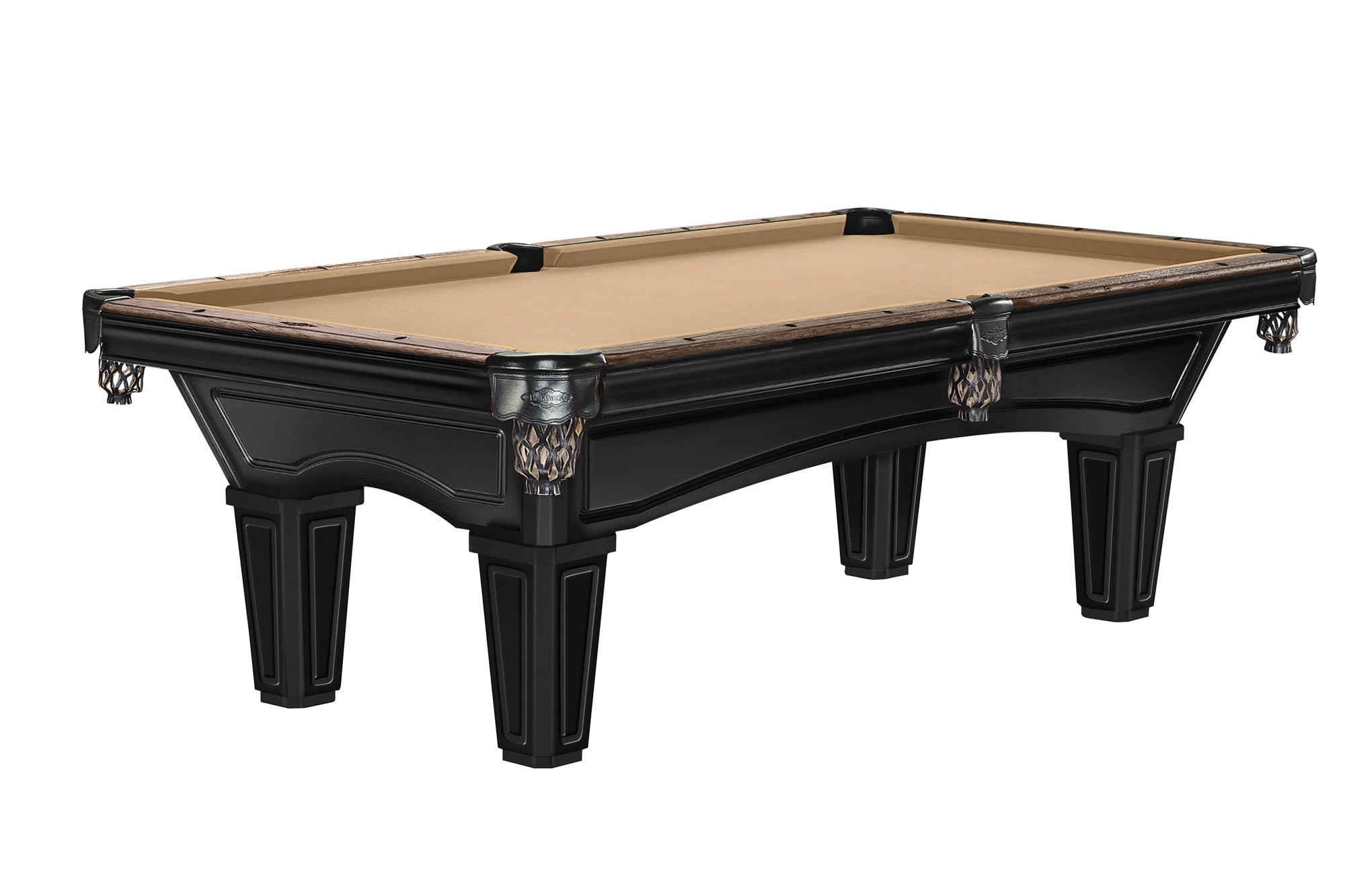 Brunswick Billiards Glenwood 7' Slate Pool Table in Matt Black