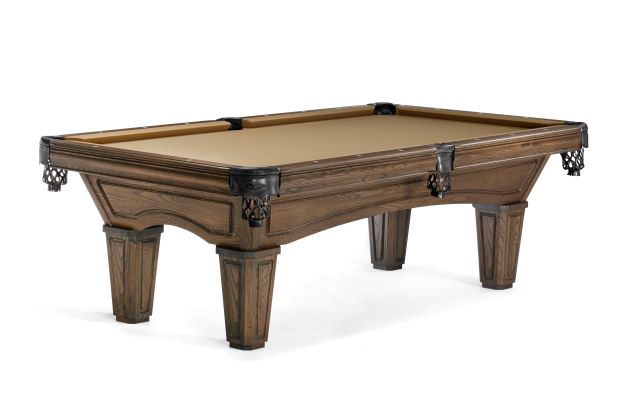 Brunswick Billiards Glenwood 8' Slate Pool Table in Coffee w/ Tapered Legs