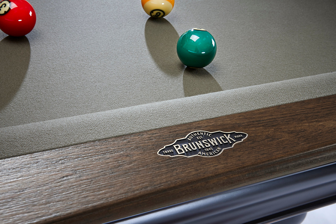 Brunswick Billiards Glenwood 8' Slate Pool Table in Matte Black/Coffee w/ Talon Ball & Claw Leg