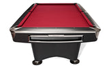 Brunswick Billiards Gold Crown VI 9' Slate Pool Table in Matte Black w/ Gully Return