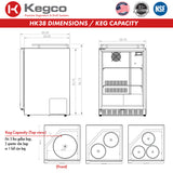 Kegco 24" Wide Dual Tap Stainless Steel Built-In Right Hinge Kegerator with Kit