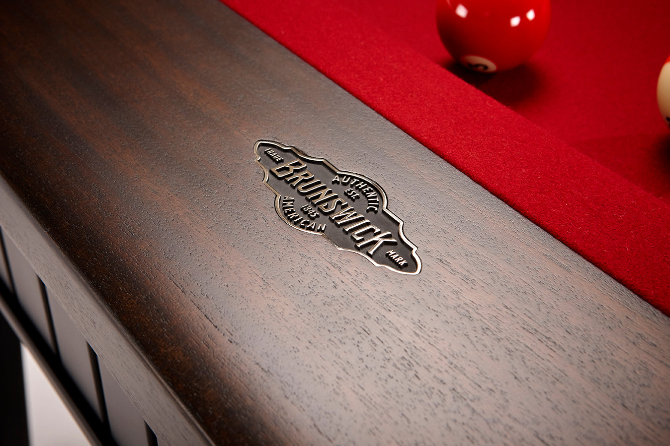 Brunswick Billiards The Henderson 8' Slate Pool Table in Two Tone - Matte Black/Walnut