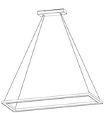 RAM Game Room 47" LED Rectangular Game Table Light Fixture