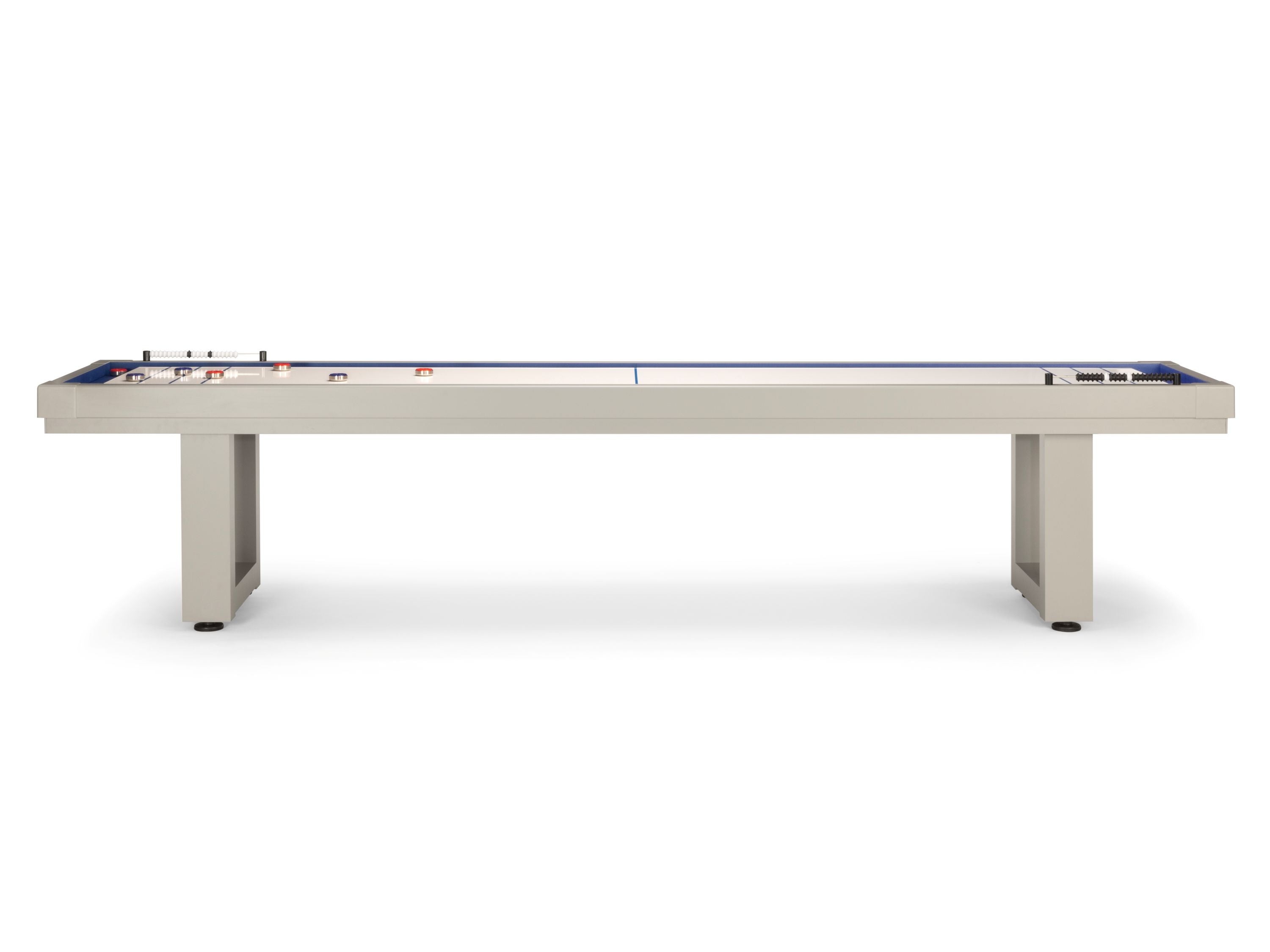 American Heritage Lanai 12' Outdoor Shuffleboard Table in Oyster Grey by American Heritage Billiards.