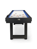 American Heritage Lanai 9' Shuffleboard Table in Obsidian Black with all-weather aluminum surface.