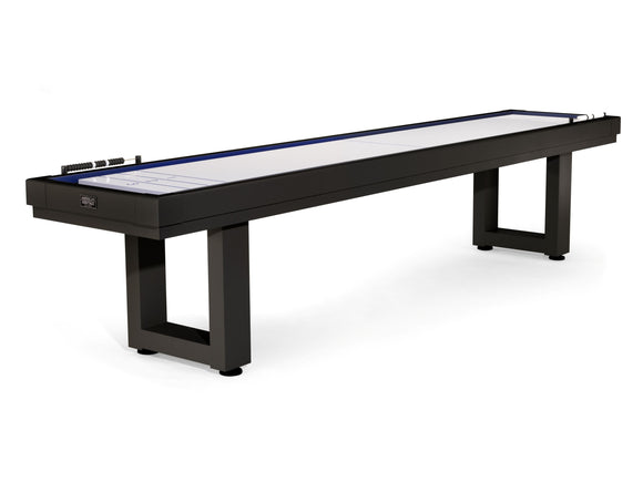 American Heritage Lanai 12' Outdoor Shuffleboard Table in Obsidian Black