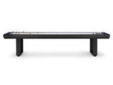 American Heritage Lanai 9' Outdoor Shuffleboard Table, Obsidian Black, by American Heritage Billiards.