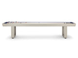 Oyster Grey Lanai 9' Outdoor Shuffleboard Table by American Heritage Billiards, rectangular.