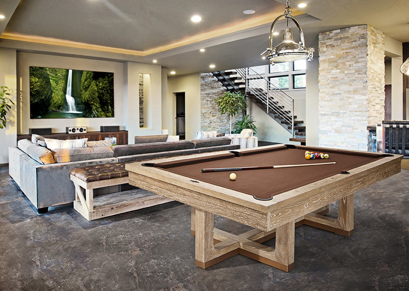 Brunswick Billiards Matanza 8' Slate Pool Table in Sandwashed