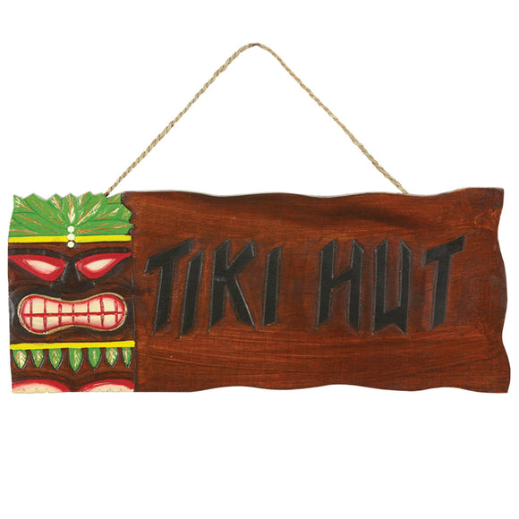 RAM Game Room “Tiki Hut” Acacia Wall Art Sign