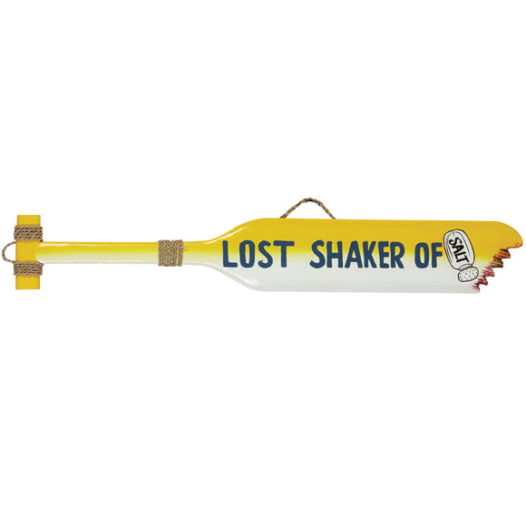 RAM Game Room “Lost Shaker of Salt” Paddle Acacia Wood Art Sign