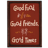 RAM Game Room “Good Food, Good Friends, Good Times” Wall Art Sign
