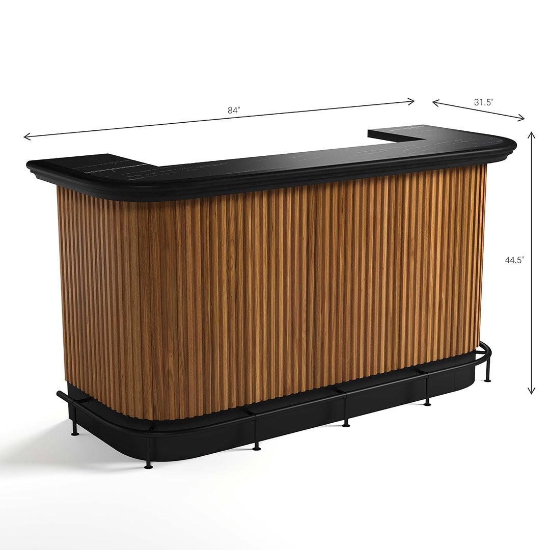 RAM Game Room Prohibition 84" Cocktail Bar - Walnut