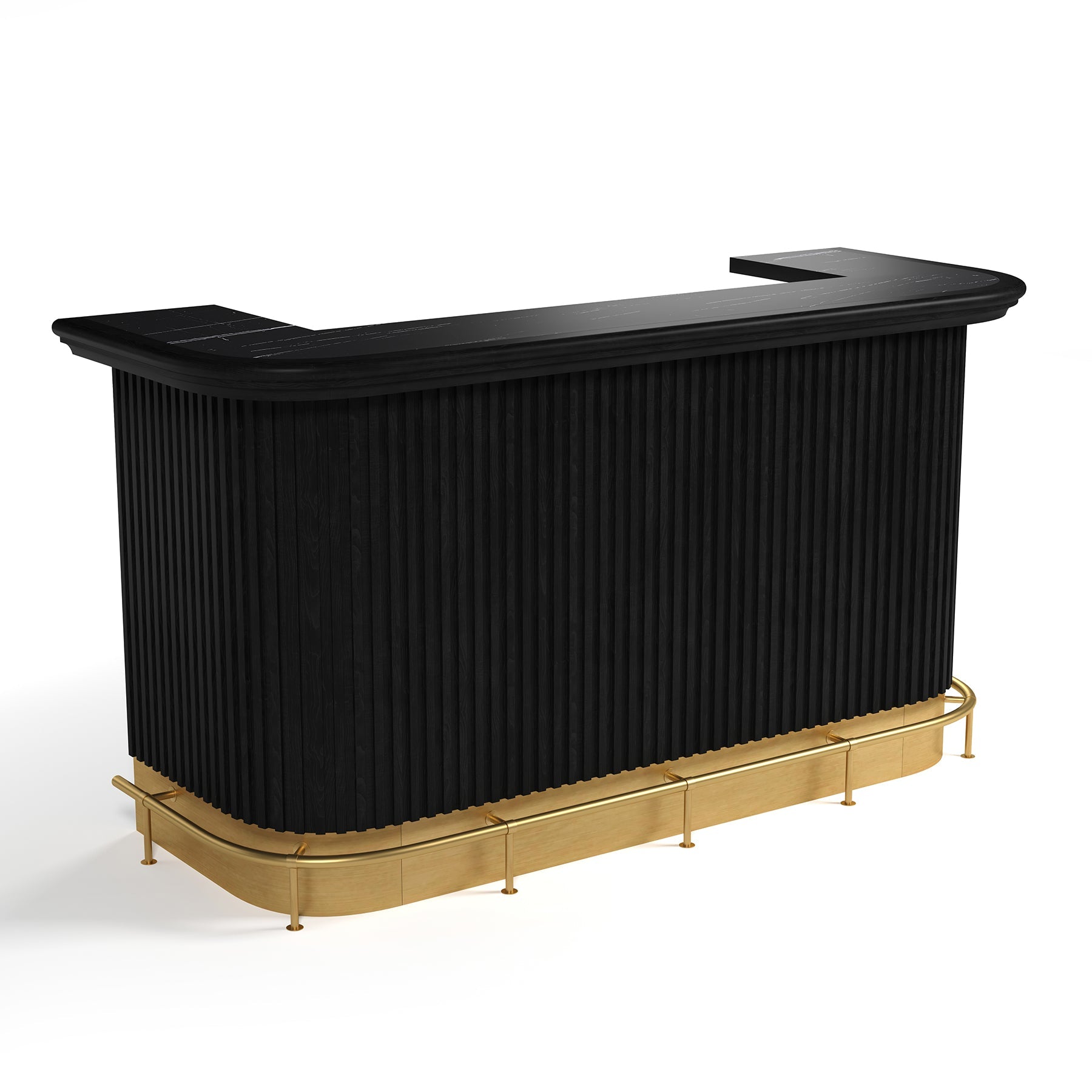 RAM Game Room Prohibition 84" Cocktail Bar - Black