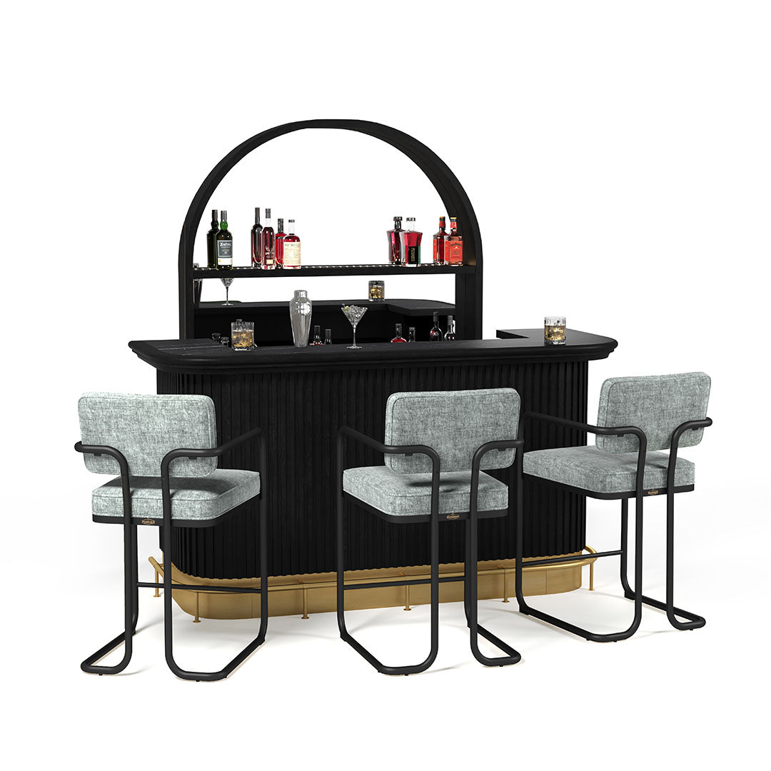 RAM Game Room Prohibition 84" Cocktail Bar - Black