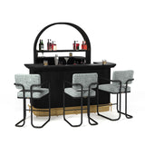 RAM Game Room Prohibition 84" Cocktail Bar - Black