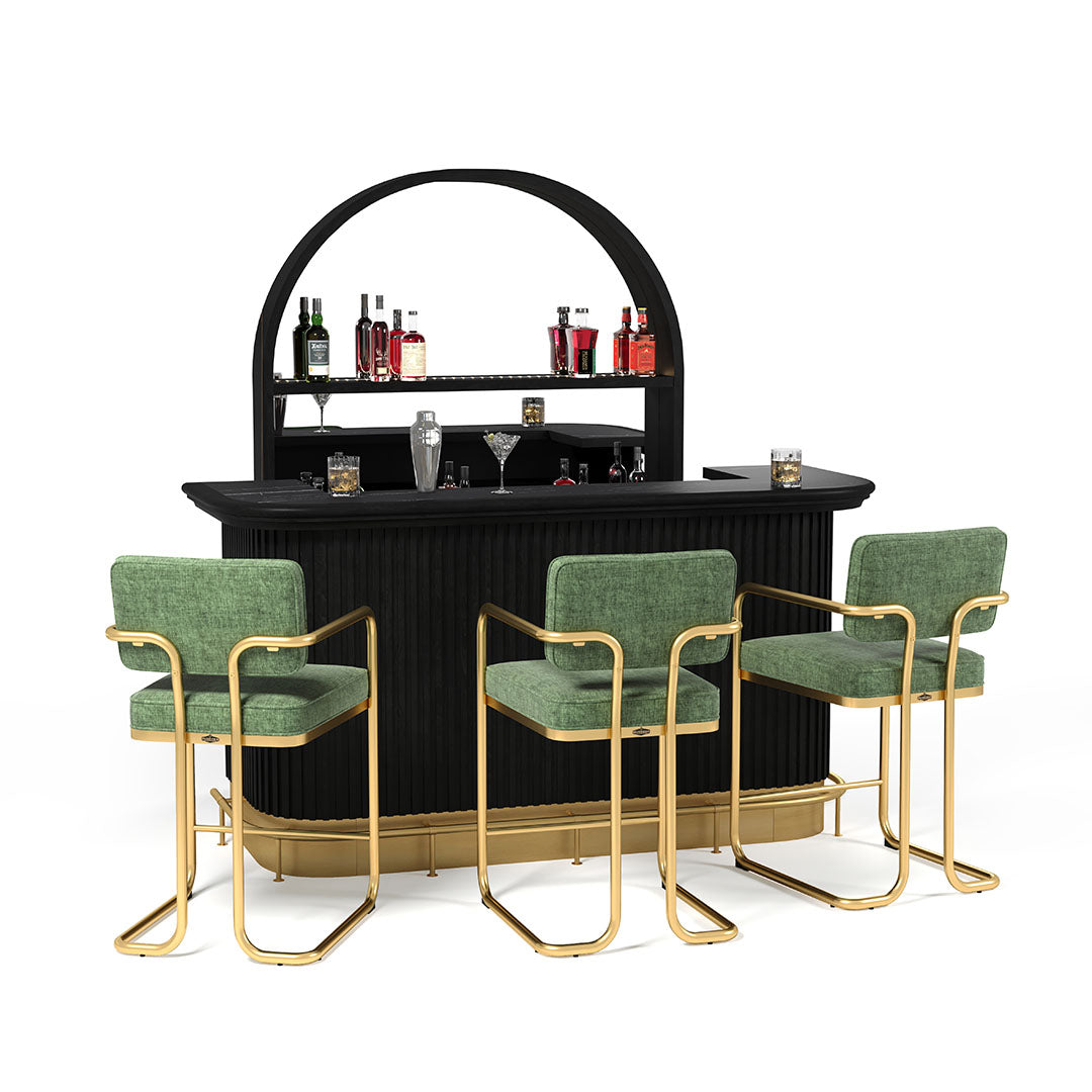 RAM Game Room Prohibition 84" Cocktail Bar - Black