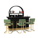RAM Game Room Prohibition 84" Cocktail Bar - Black