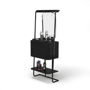 RAM Game Room Prohibition Mini Cocktail Bar - Black - Bar only