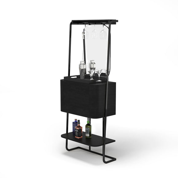 RAM Game Room Prohibition Mini Cocktail Bar - Black - Bar only