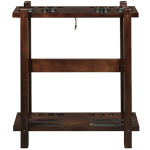 RAM Game Room Straight Floor Cue Rack - Cappuccino