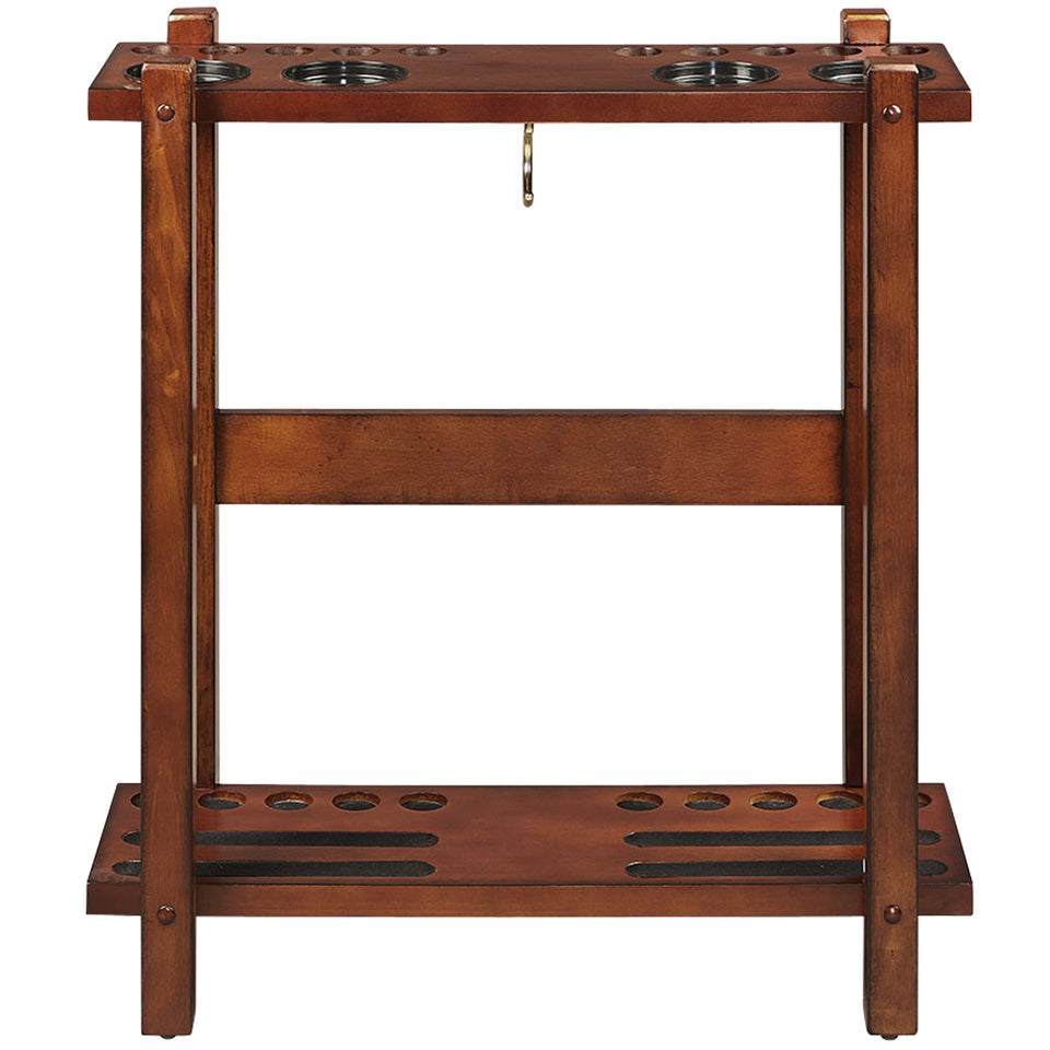 RAM Game Room Straight Floor Cue Rack - Chestnut
