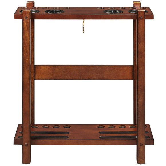 RAM Game Room Straight Floor Cue Rack - Chestnut