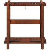 RAM Game Room Straight Floor Cue Rack - Chestnut