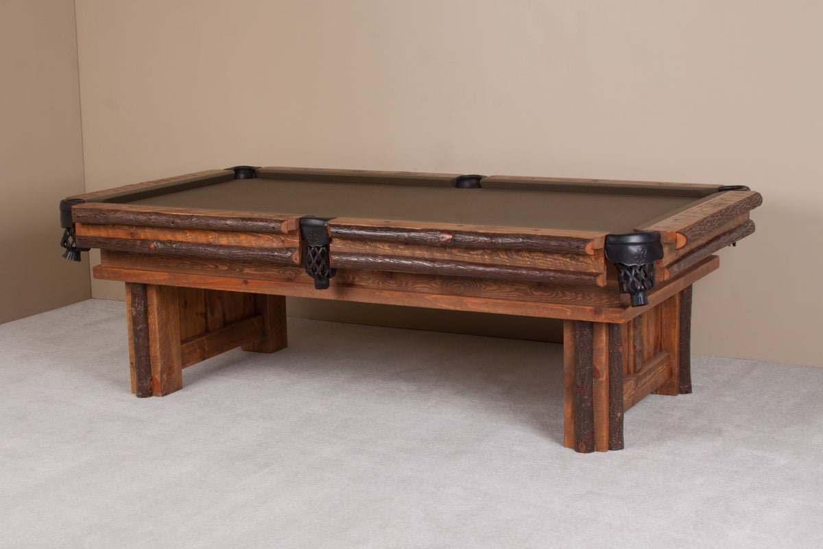 Viking Log Furniture Sawtooth Hickory Pool Table