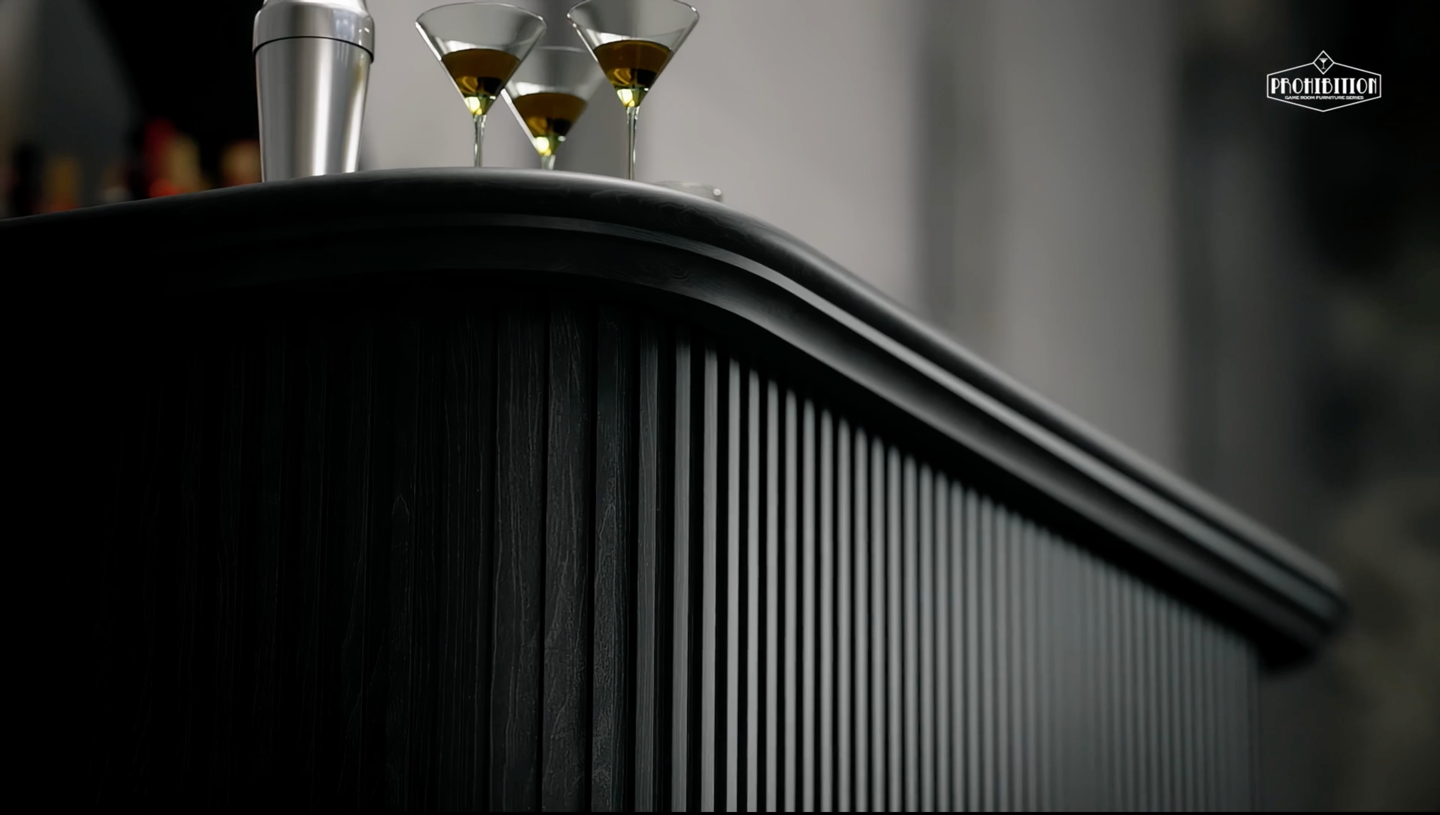 RAM Game Room Prohibition 84" Cocktail Bar - Black