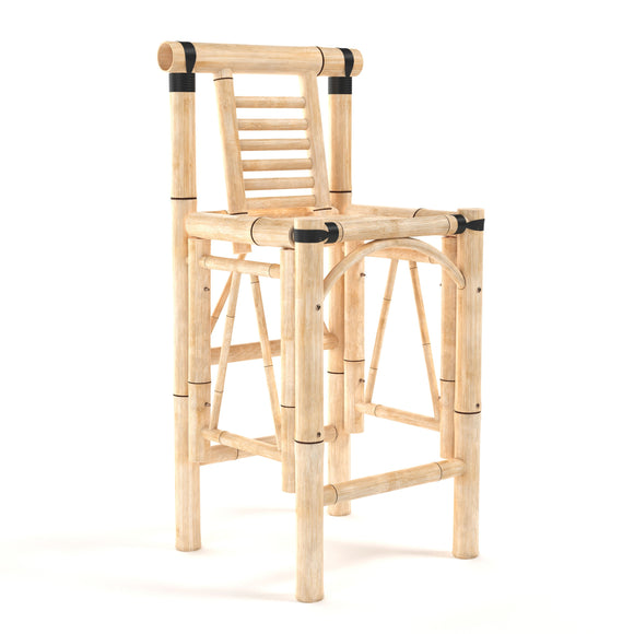 RAM Game Room Set of Two Bamboo Tiki Bar Stools