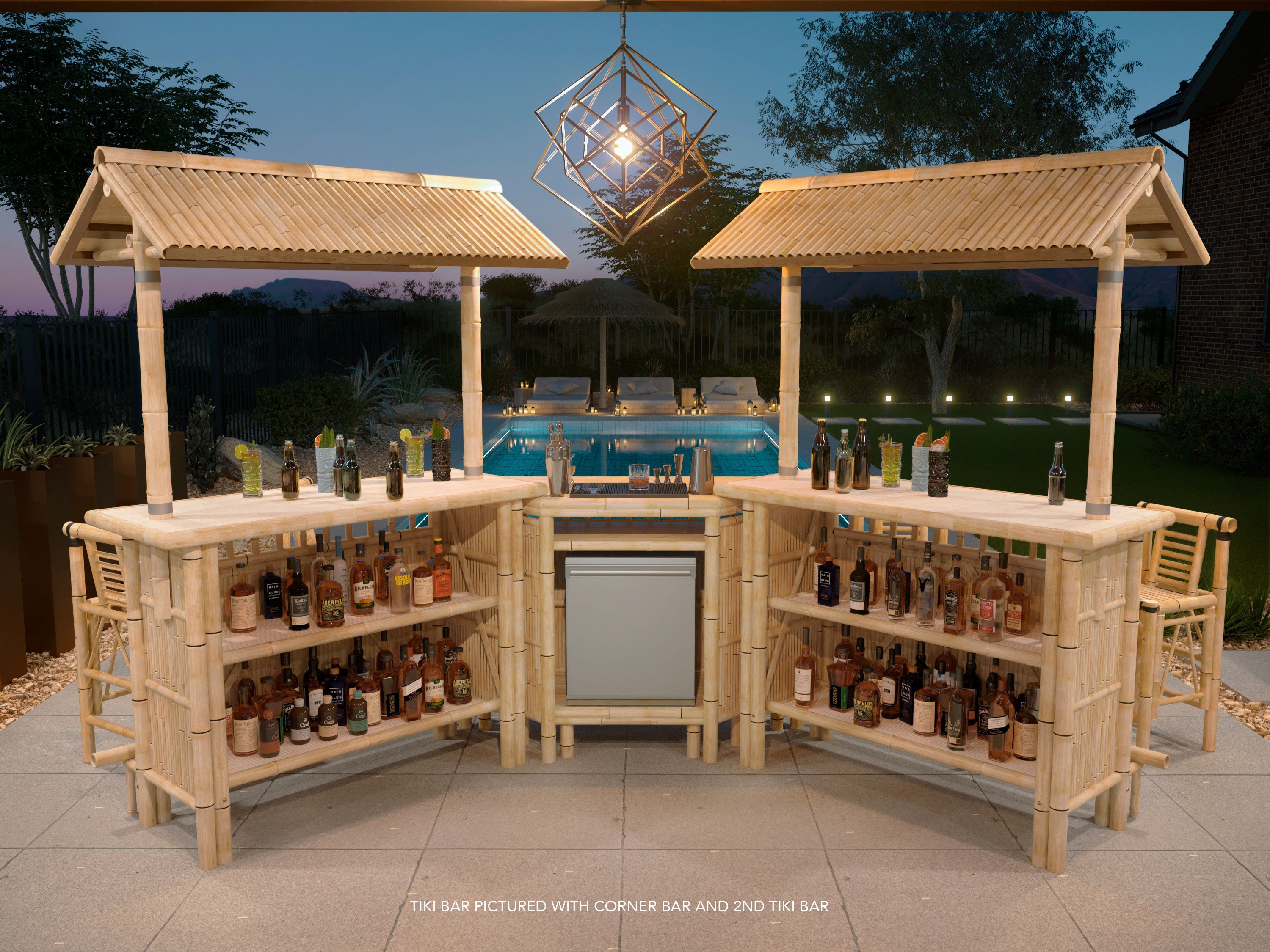 RAM Game Room 60" Bamboo Tiki Bar