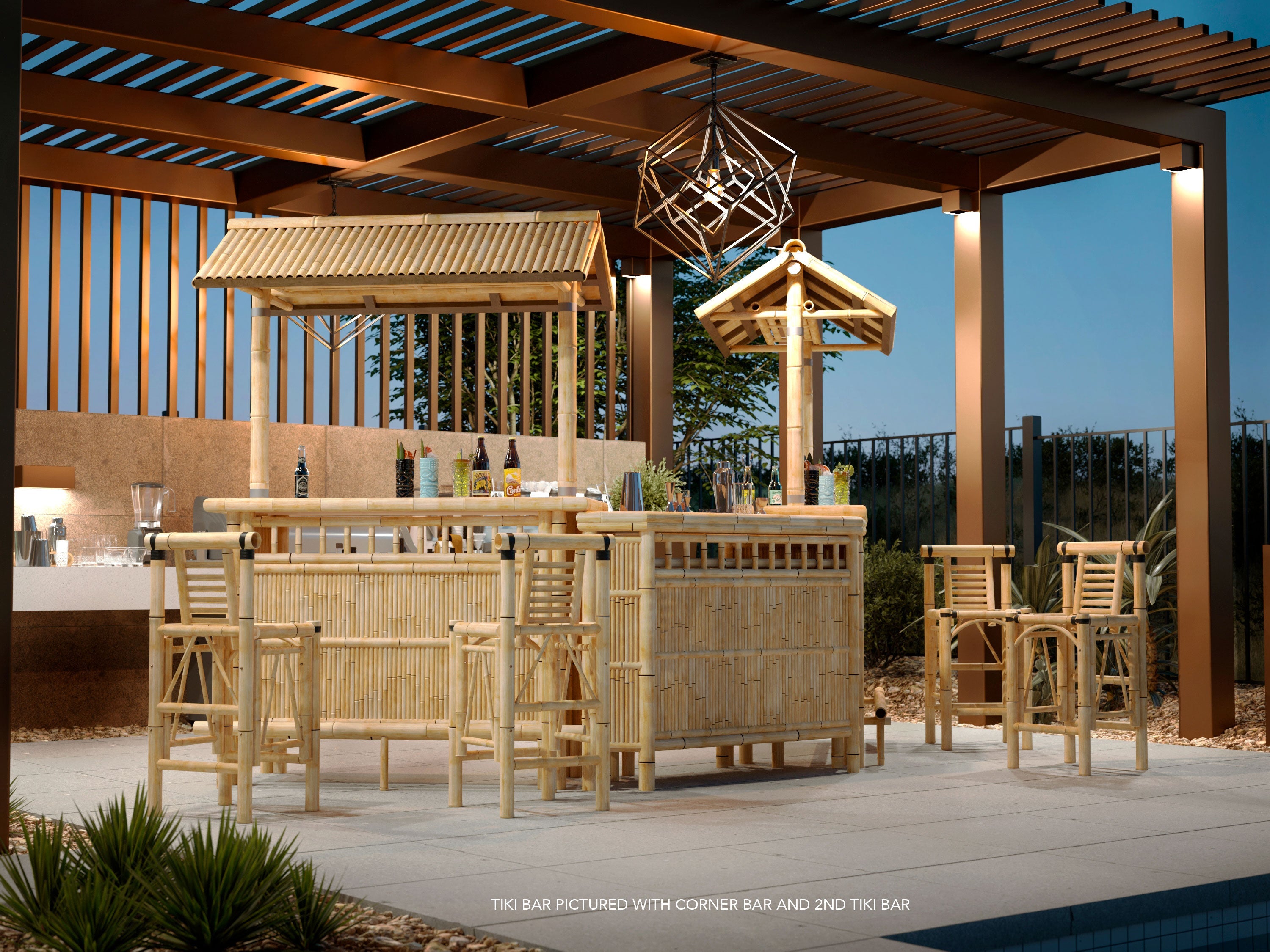 RAM Game Room 60" Bamboo Tiki Bar