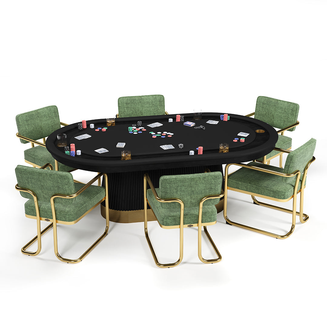 RAM Game Room Prohibition Texas Hold'em Poker Table - Black