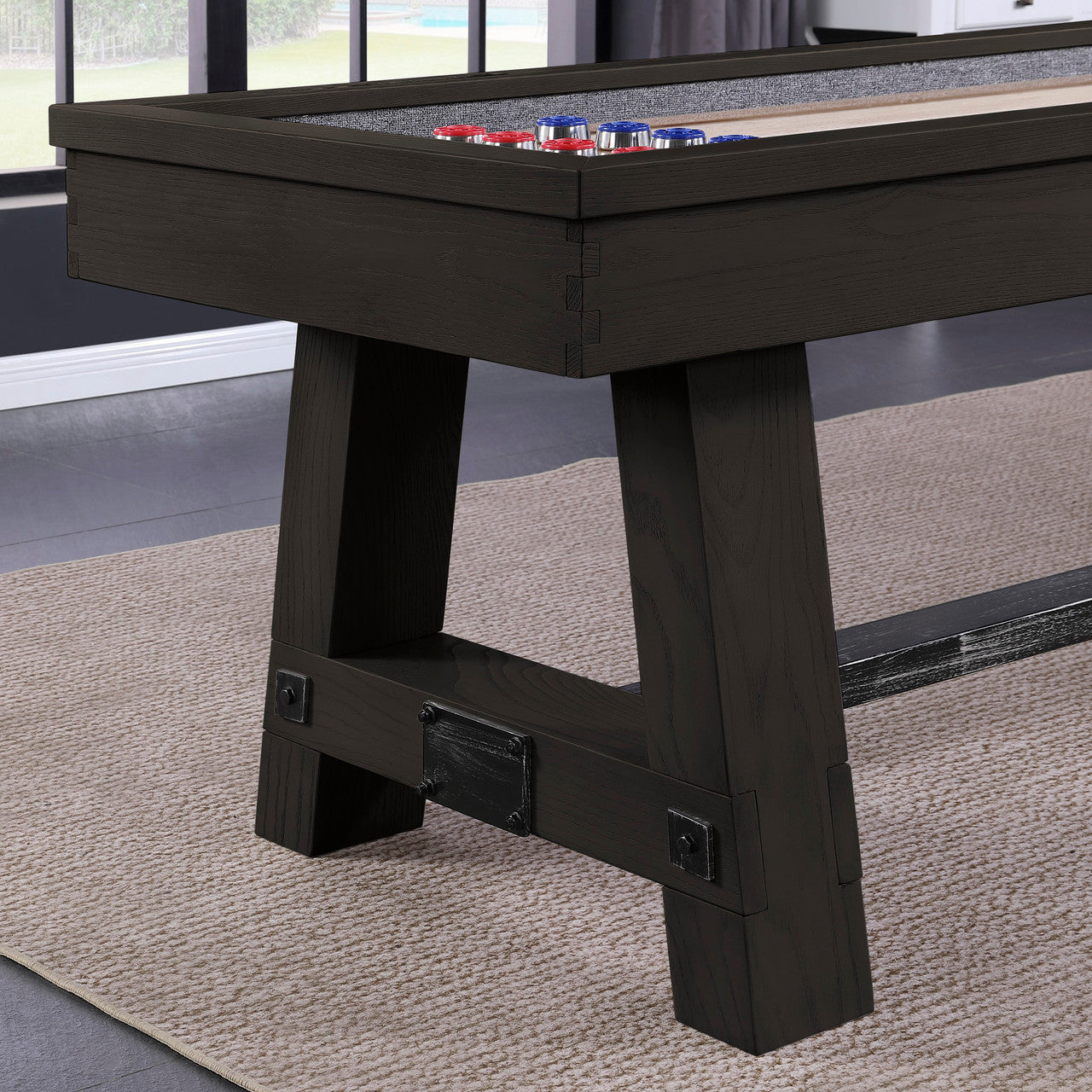 Playcraft 14' Yukon Pro-Style Shuffleboard Table in Weathered Fieldstone