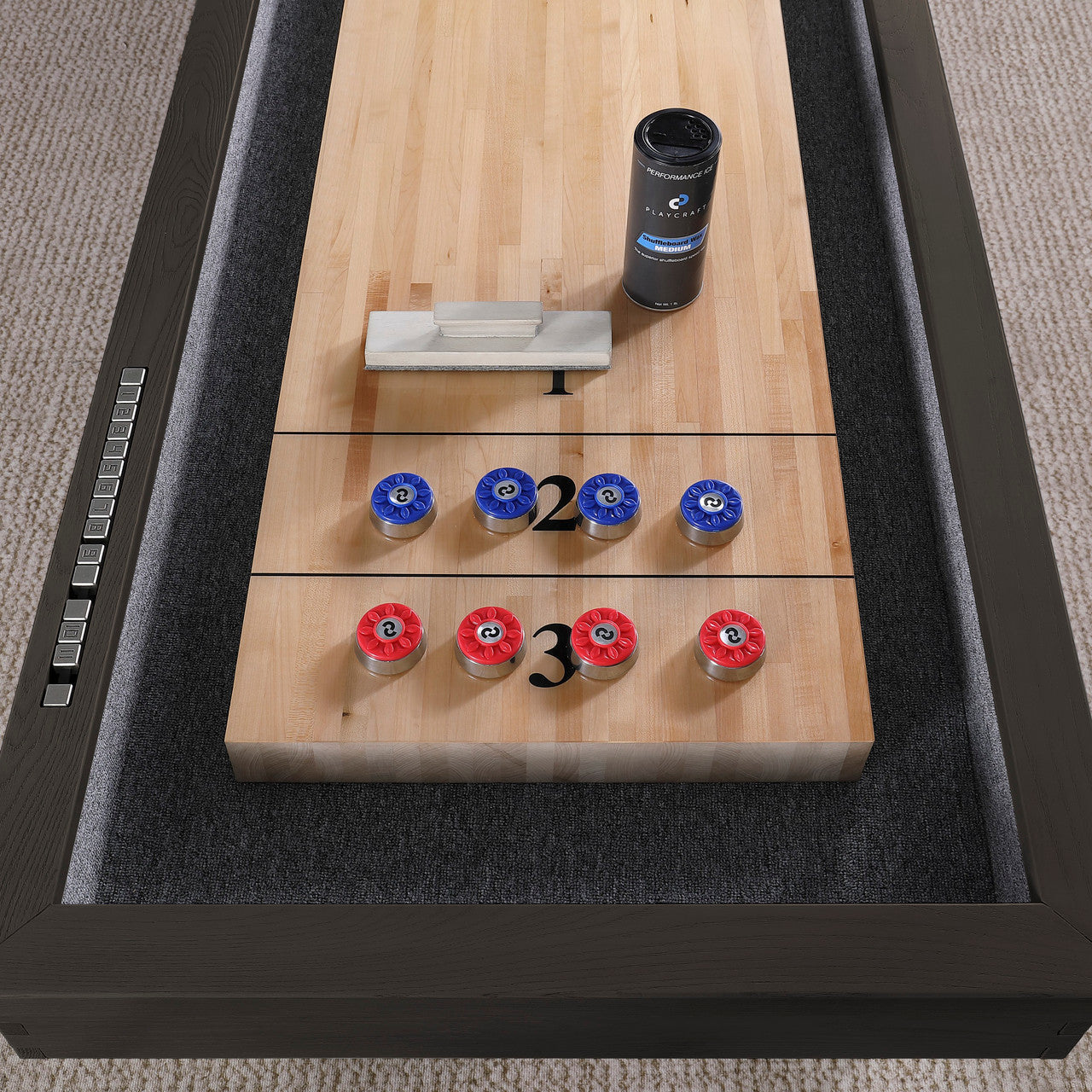 Playcraft 14' Yukon Pro-Style Shuffleboard Table in Weathered Fieldstone