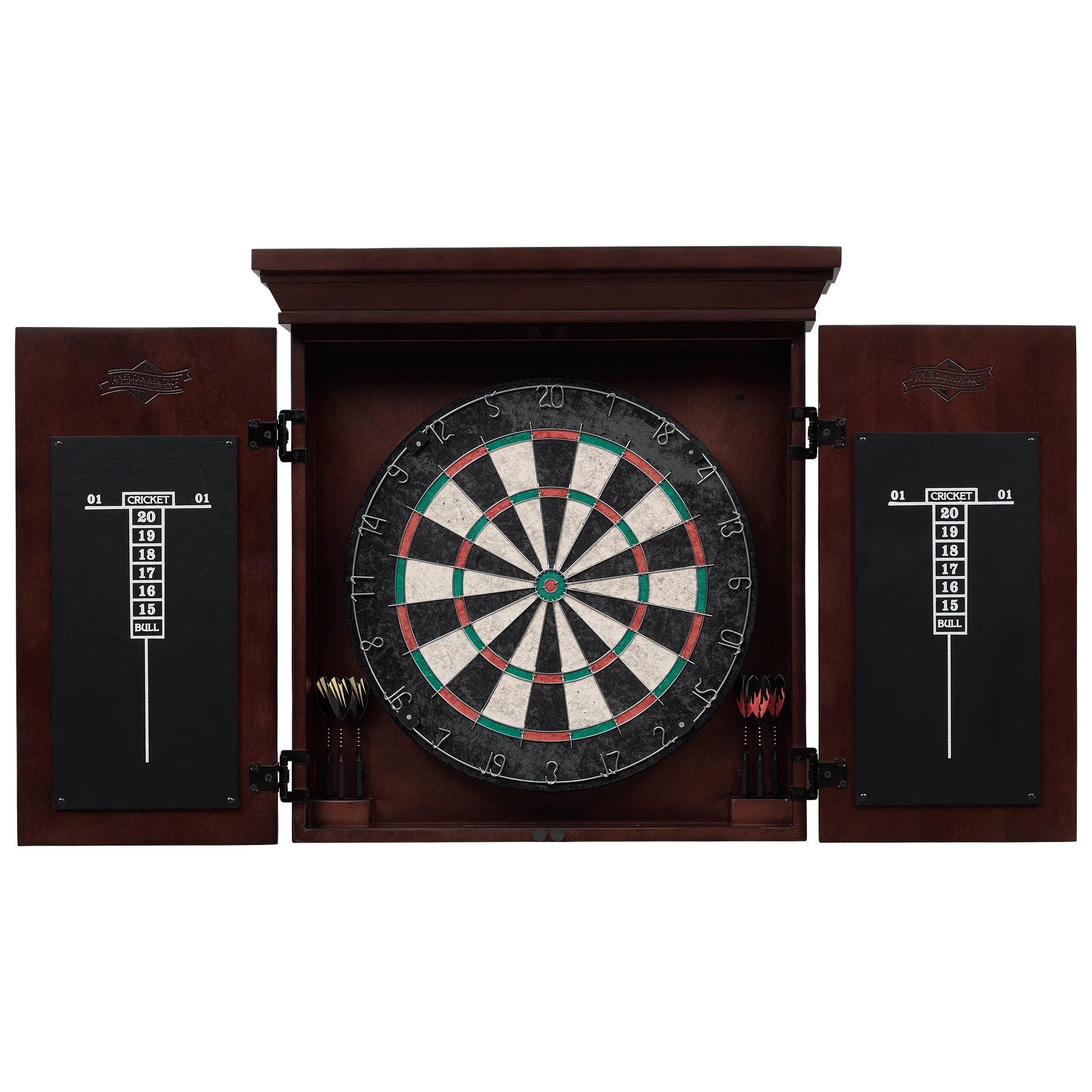 American Heritage Billiards Athos Dartboard Cabinet in Espresso