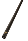 Black pool cue with a logo on a white background