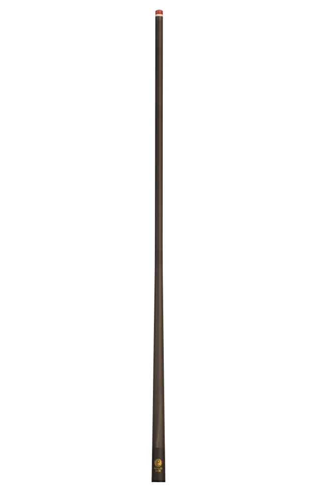 Cue with a red tip on a white background