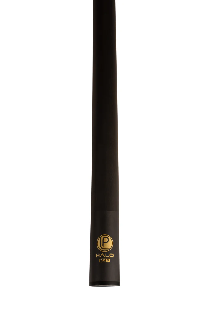 Black cylindrical object with 'HALO' logo on a white background
