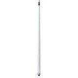 Cue with white body and black base on a white background