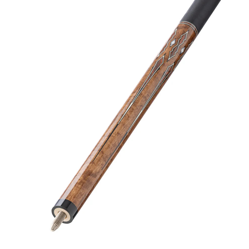 Pure X Coffee Stained Maple & Cocobolo/White Points Cue with Black Linen Wrap